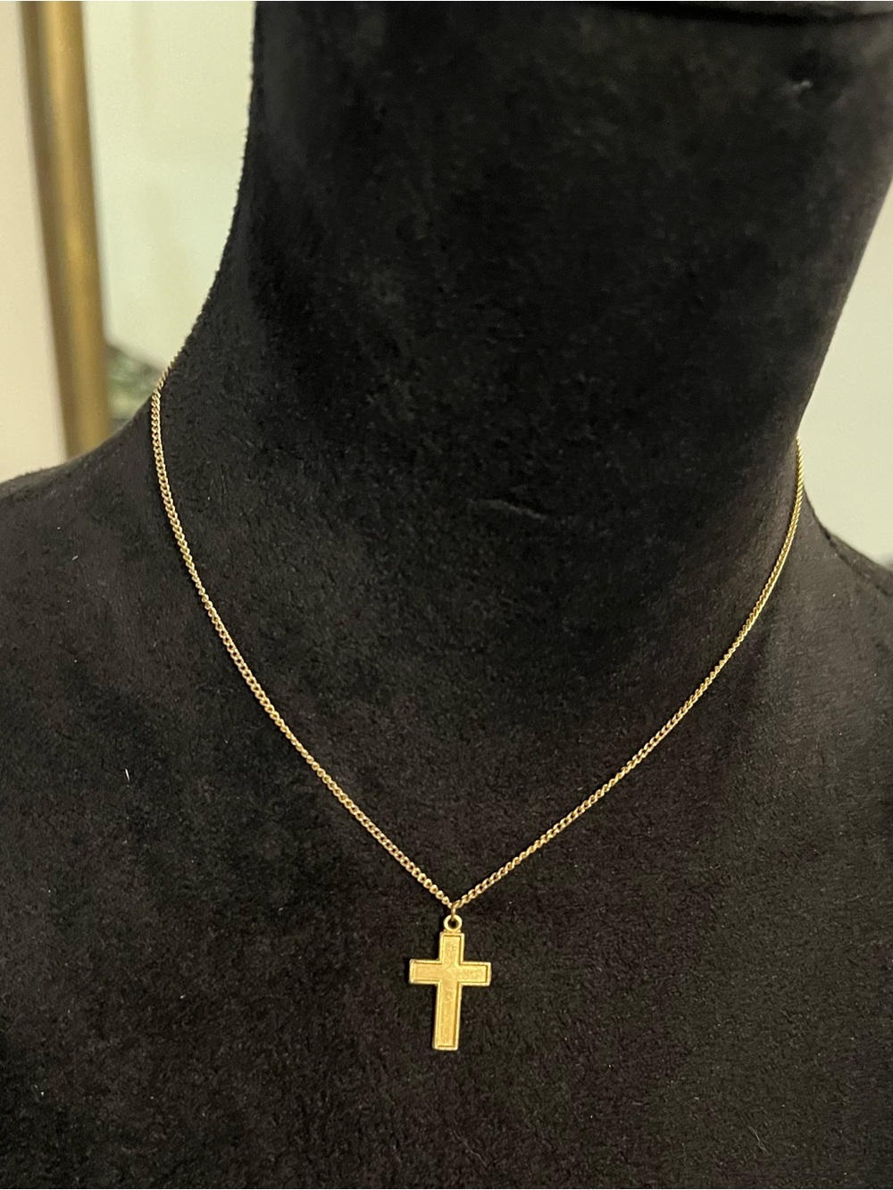 Classic Gold toned Cross Pendant Necklace - Timeless Women's Jewelry
